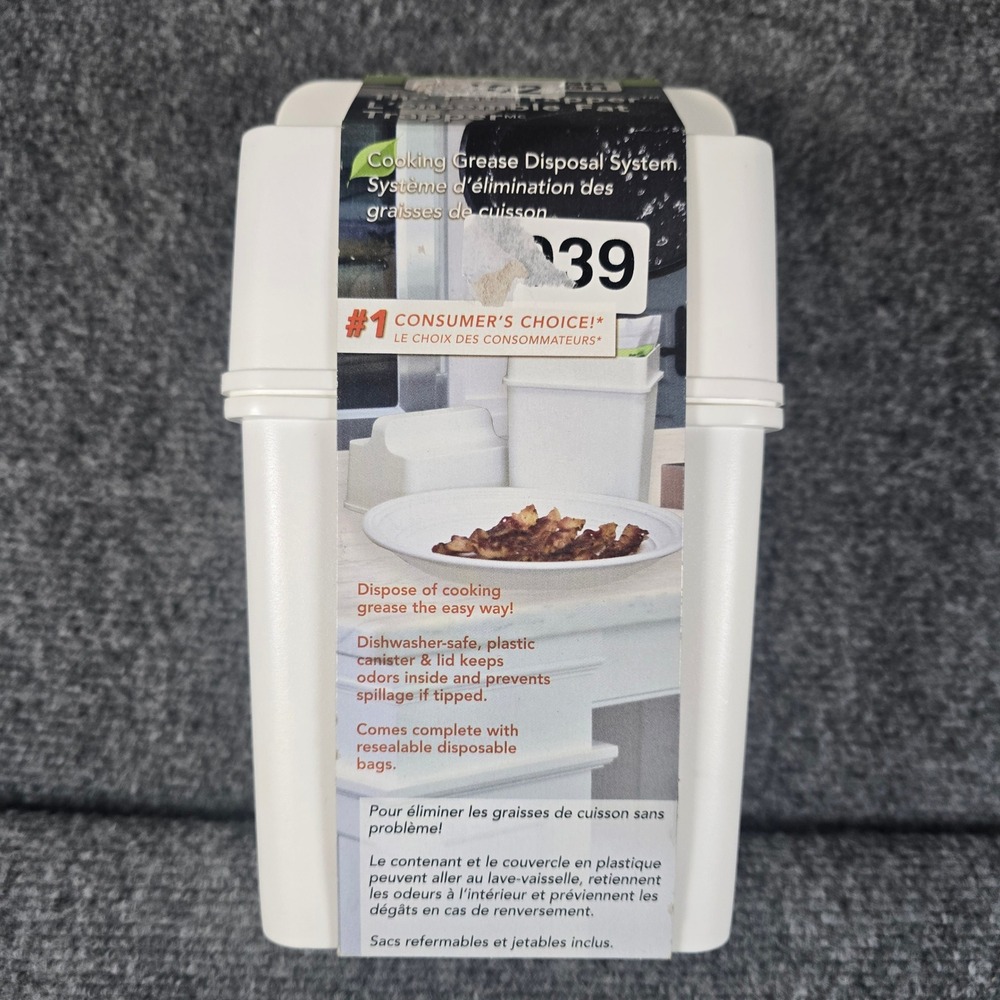 Range Kleen The Fat Trapper Cooking Grease Disposal System White Canister